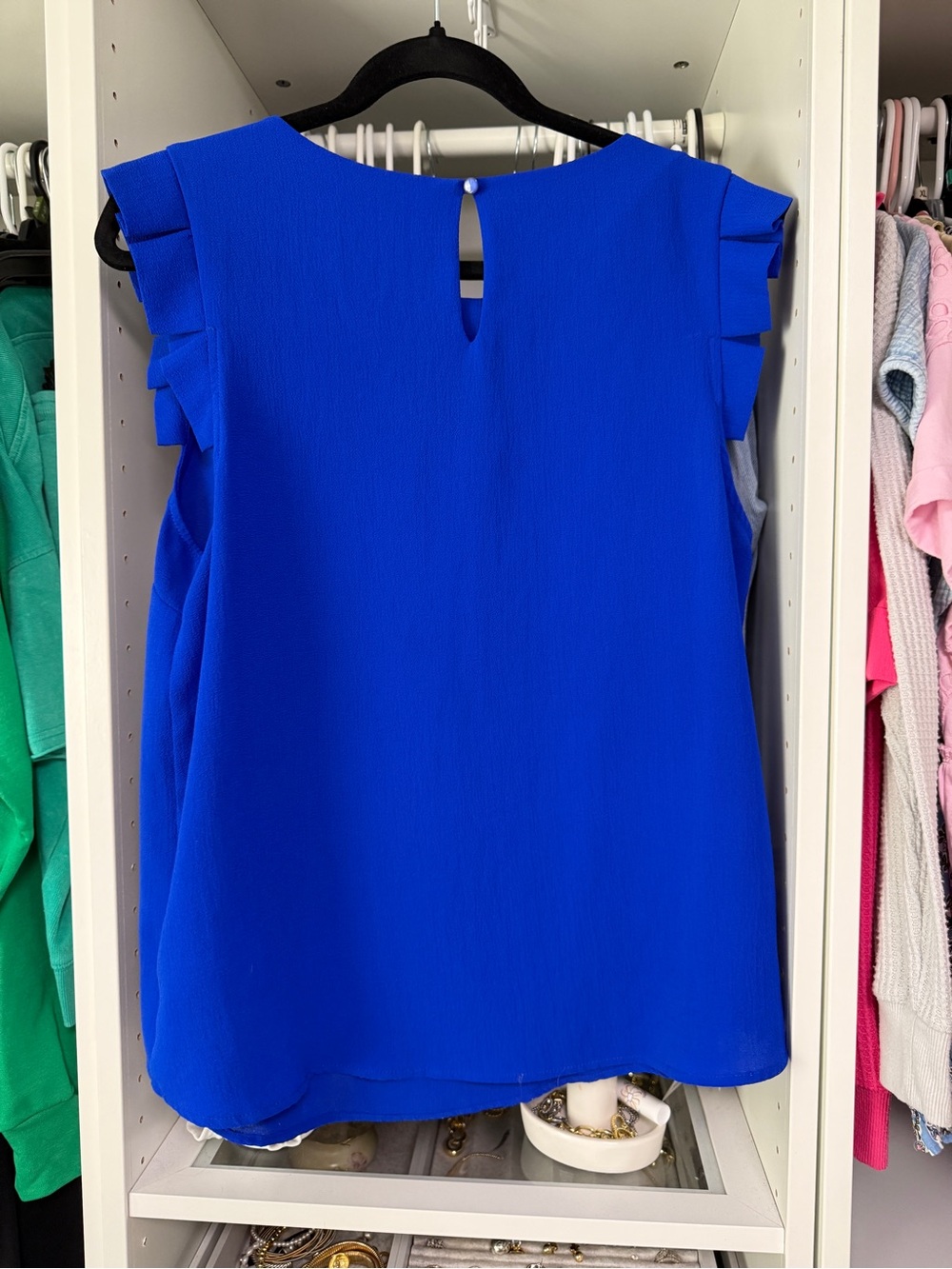 Monteau Royal Blue Ruffle Sleeve Camisole - Picture 3 of 4